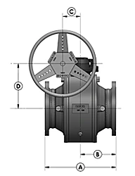 10F-T13-RF trunnion ball valve Balon